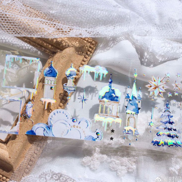 Brick ice and snow castle PET Tape 7cm 140cm image 1
