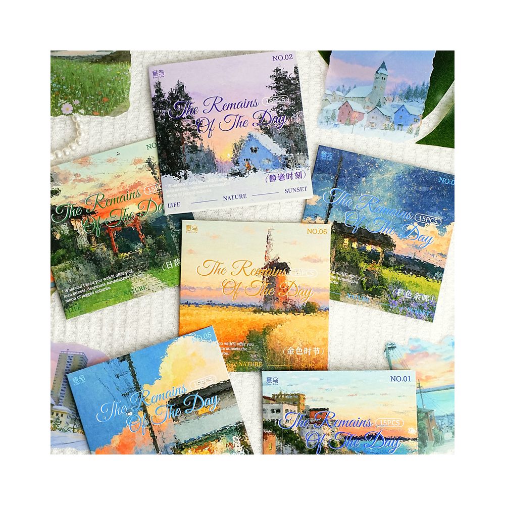 Long Day s End Series PET Stickers 15 Sheets 6 Types image 1