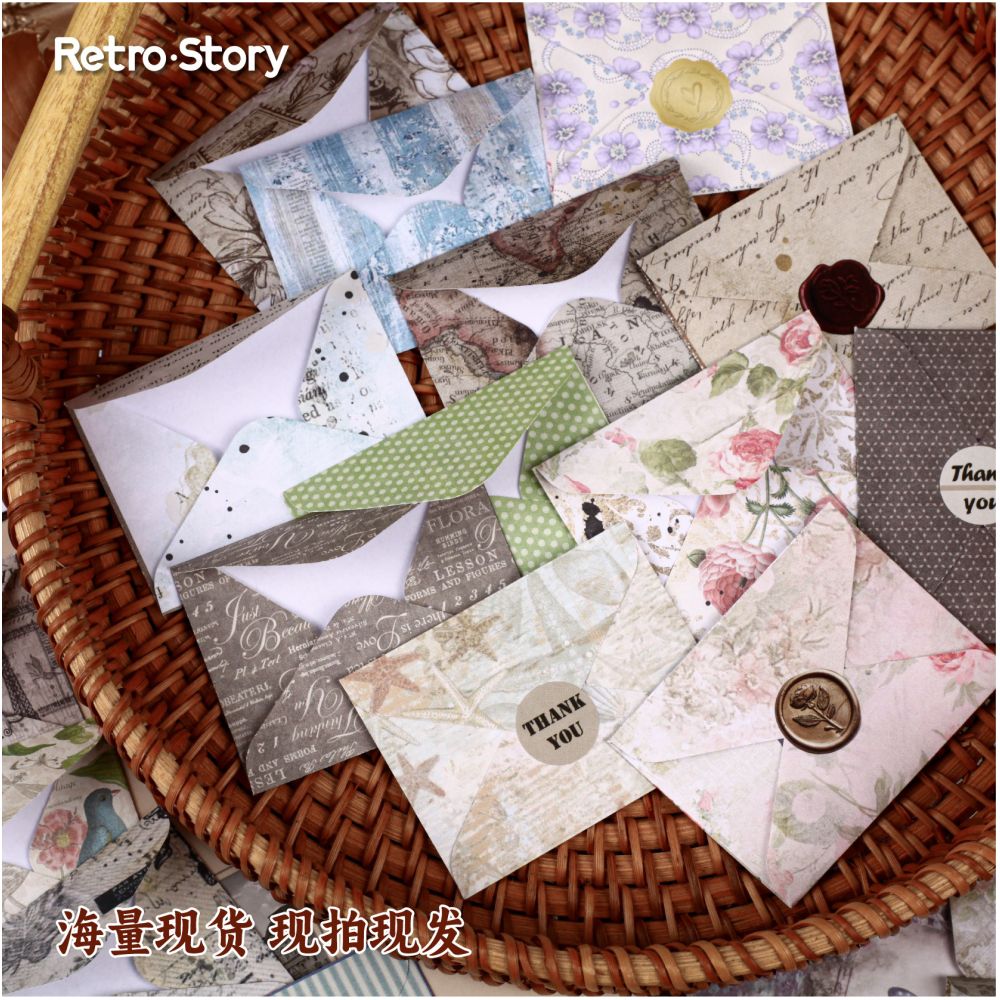 Folding Stamp Series Mini Envelopes with Self Sealing Stickers 6 Styles image 7