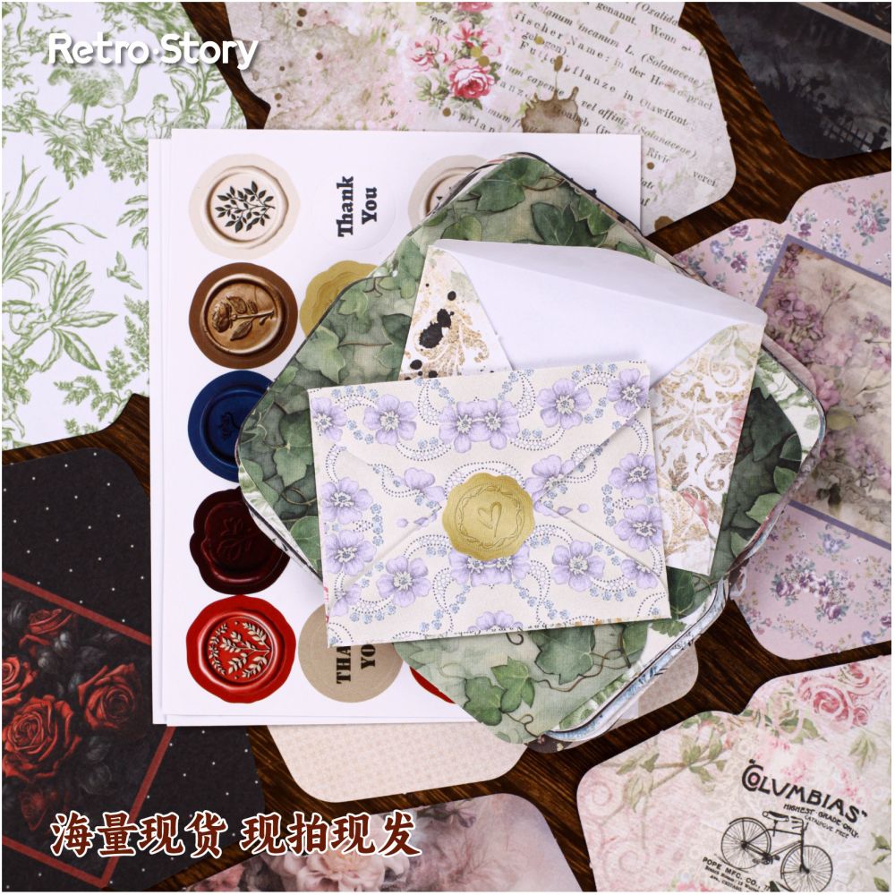 Folding Stamp Series Mini Envelopes with Self Sealing Stickers 6 Styles image 8