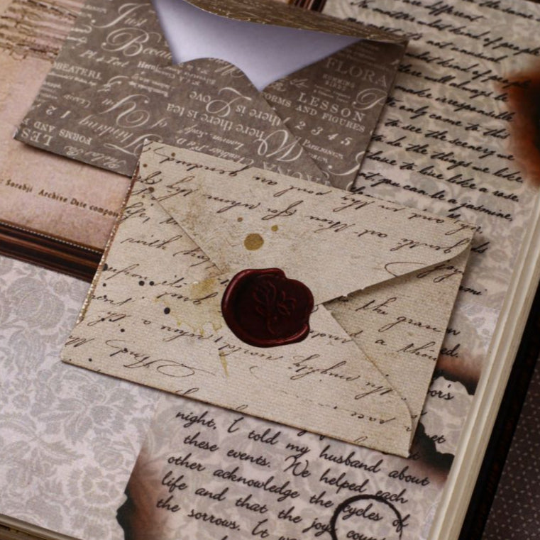 Folding Stamp Series Mini Envelopes with Self Sealing Stickers 6 Styles image 9