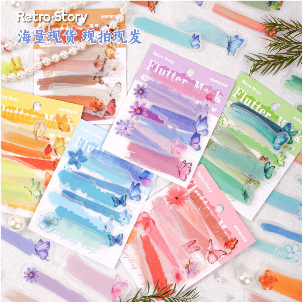Butterfly Notepad Series PET Stickers 6 Models image 3