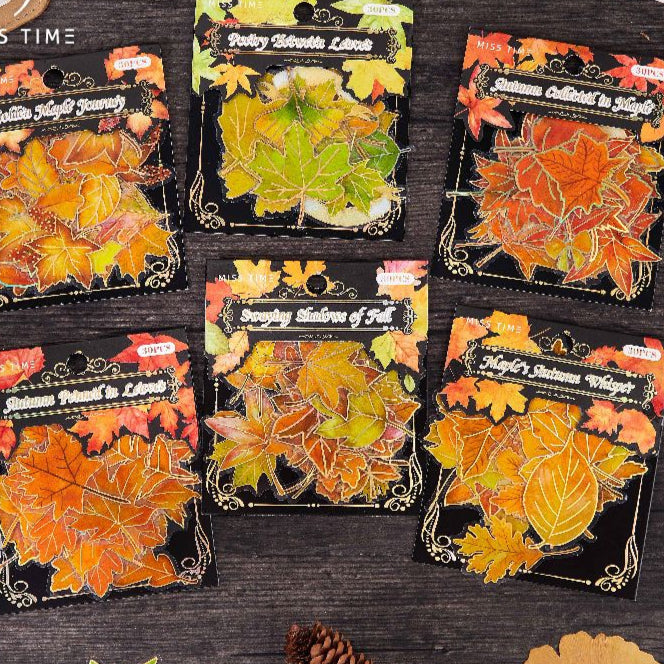 Maple Leaf Story Series PET Stickers 30 Sheets 6 Styles image 0