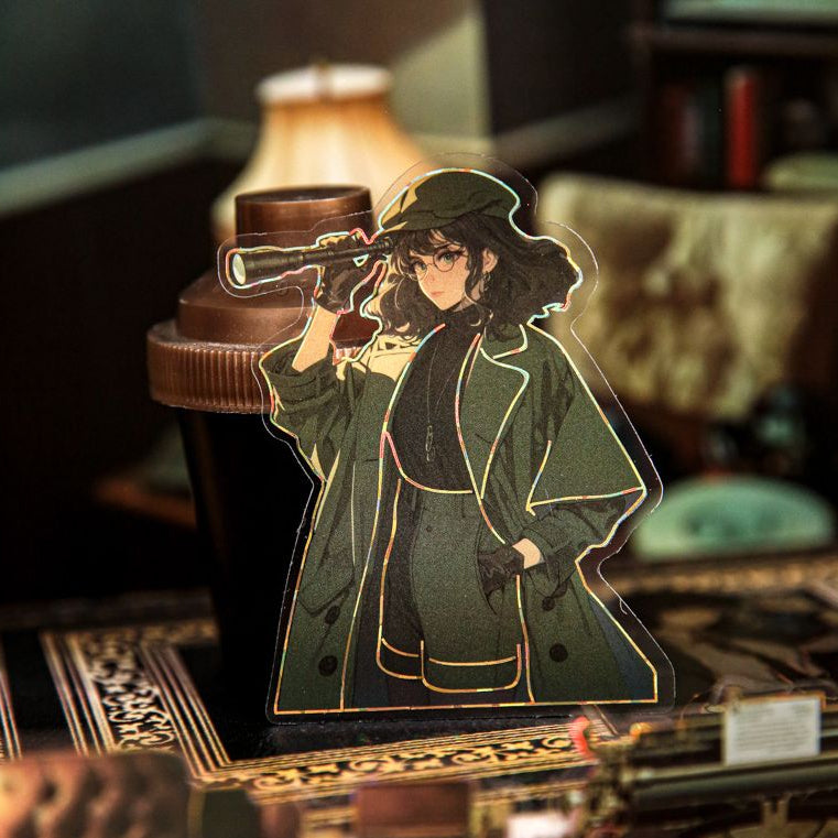 Detective Memo Series Retro PET Stickers 4 Styles image 3