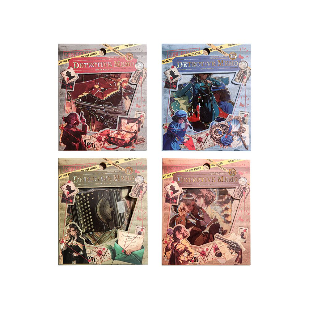 Detective Memo Series Retro PET Stickers 4 Styles image 5
