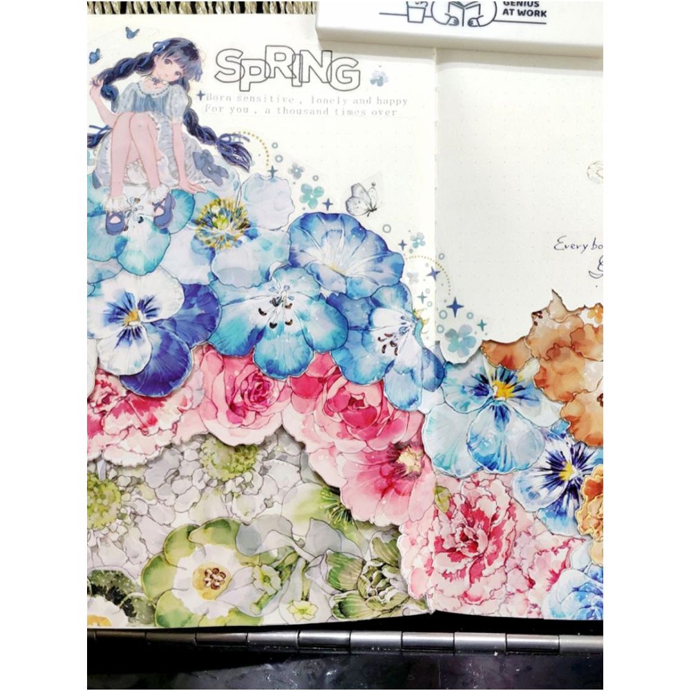 Flower Notebook Series PET Tape 6cm 1 m image 0