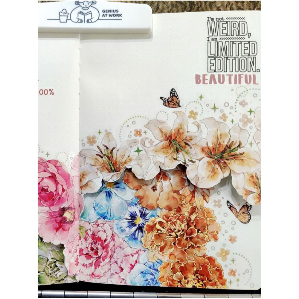 Flower Notebook Series PET Tape 6cm 1 m image 1