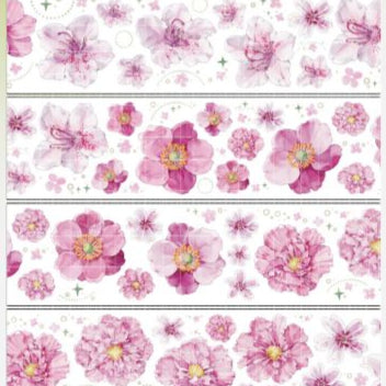 Flower Notebook Series  PET Tape 6cm / 1 m