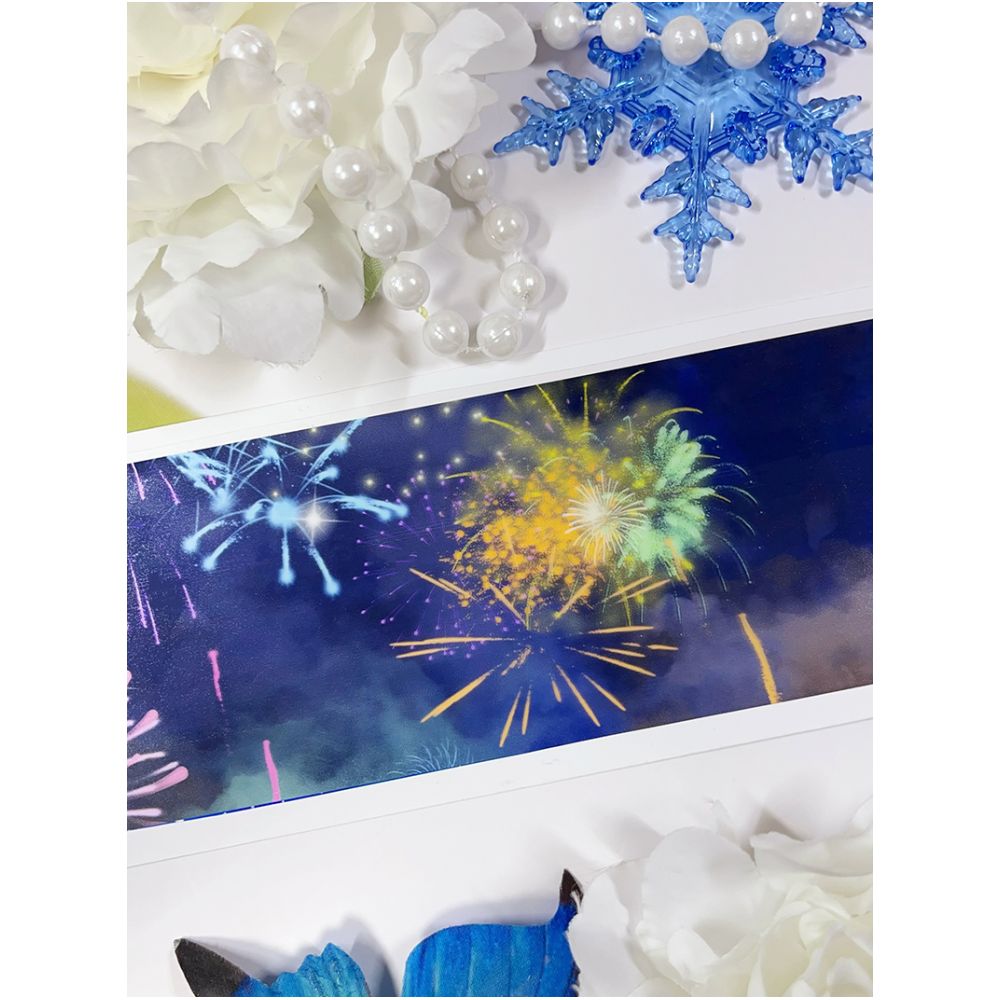 Night sky fireworks ancient style PET tape 3 Types 6cm 1m image 0