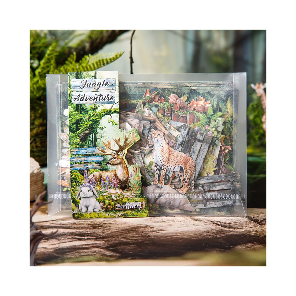 Jungle Adventure Series Forest Animal Paper Sticker Pack 100 Pcs image 0