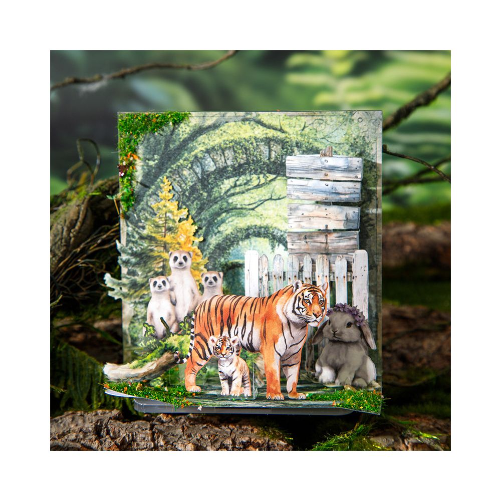 Jungle Adventure Series Forest Animal Paper Sticker Pack 100 Pcs image 1
