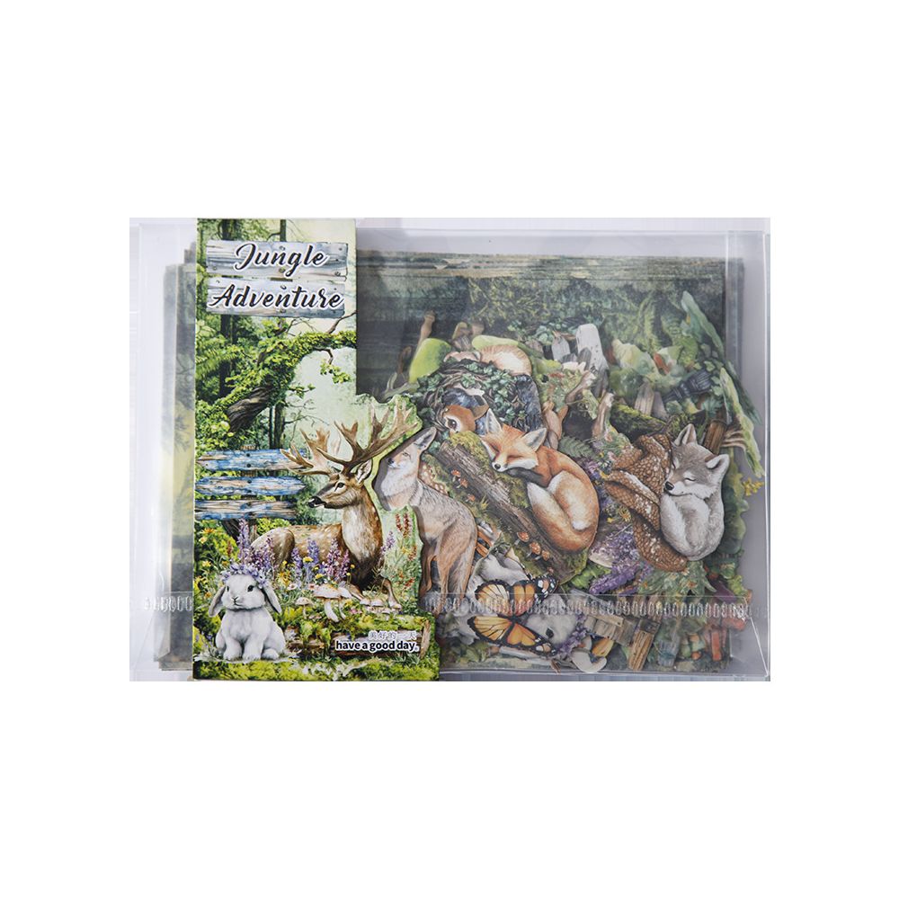 Jungle Adventure Series Forest Animal Paper Sticker Pack 100 Pcs image 4