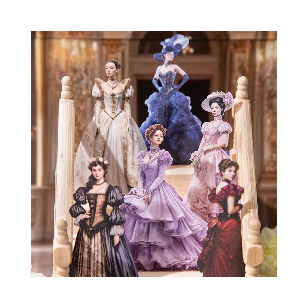 Lady s Wardrobe Series Retro Paper Stickers 4 Styles 25 Pcs image 1