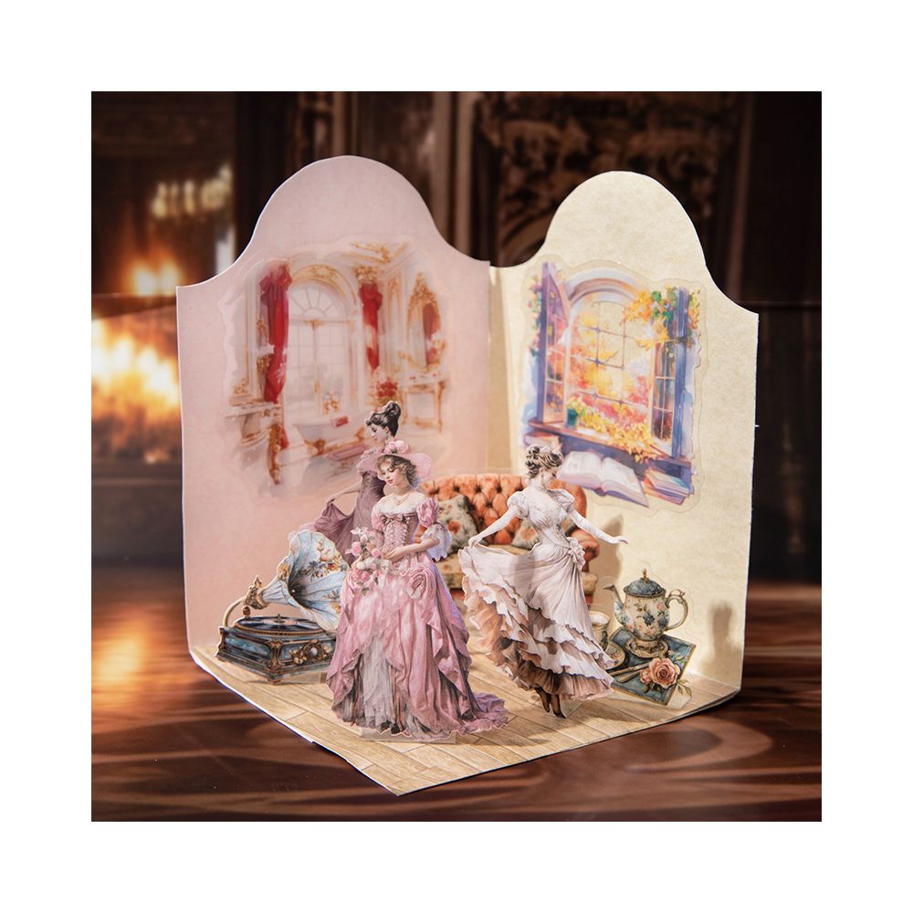 Lady s Wardrobe Series Retro Paper Stickers 4 Styles 25 Pcs image 3