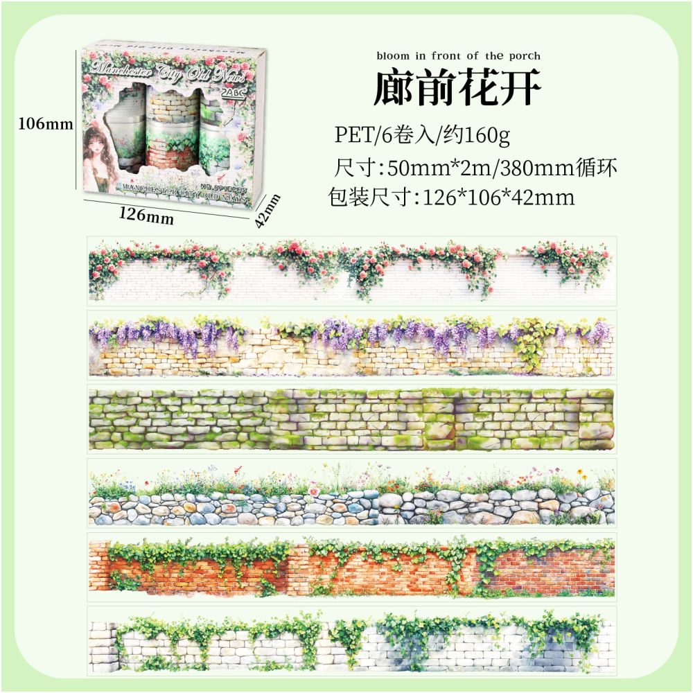 Manchester City Past Series 6 Rolls PET Tape Set 2 Styles