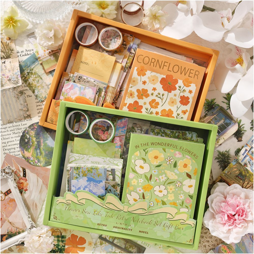 Flower Sea Series Notebook Gift Box125 pcs 2 styles image 0