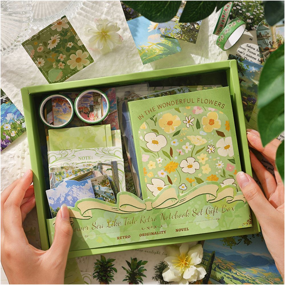Flower Sea Series Notebook Gift Box125 pcs 2 styles image 1