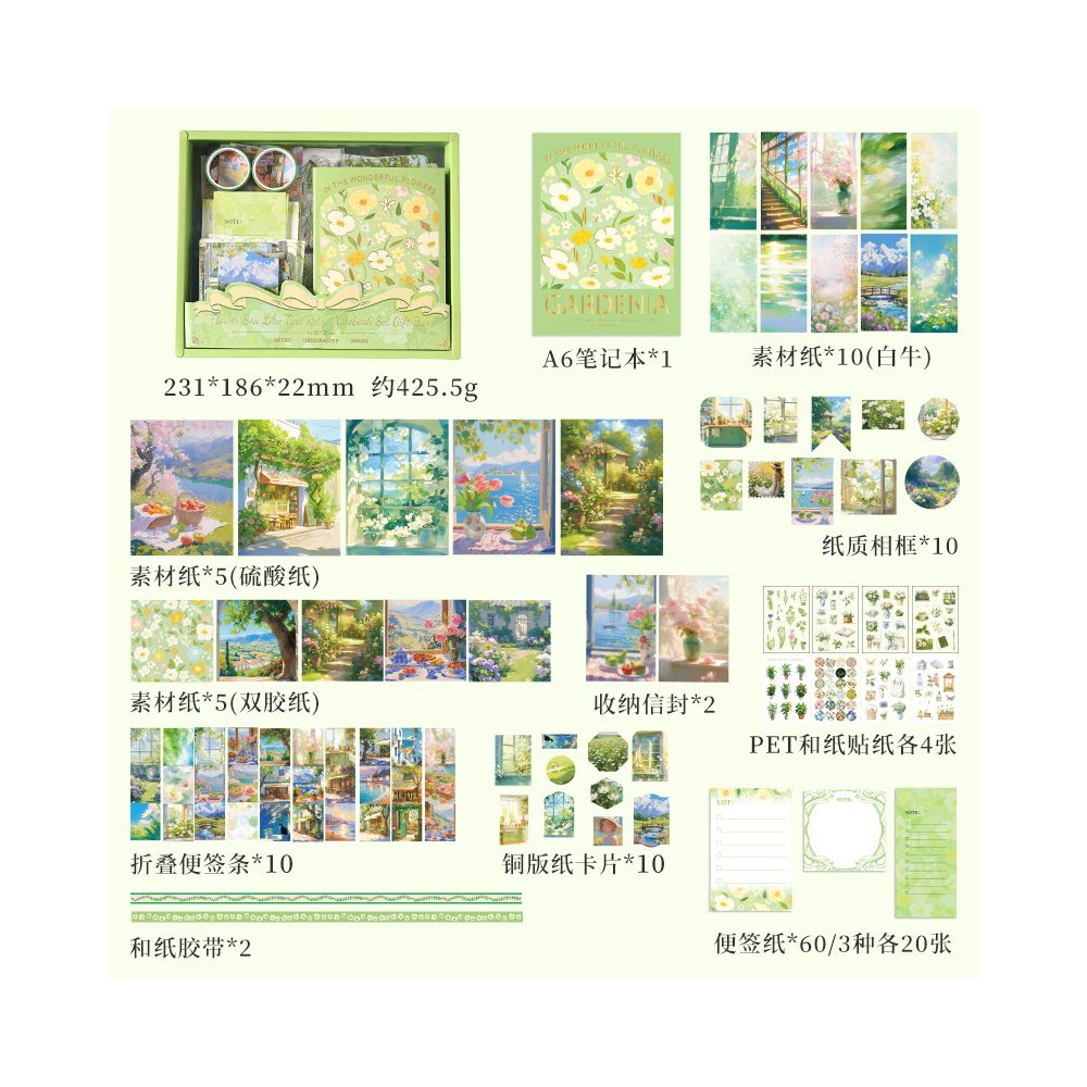 Flower Sea Series Notebook Gift Box125 pcs 2 styles image 6