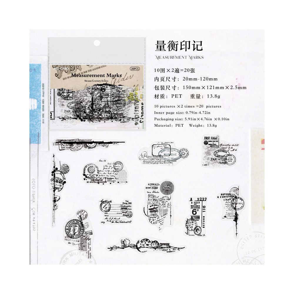 Steam Century series PET Stickers 6 types image 6
