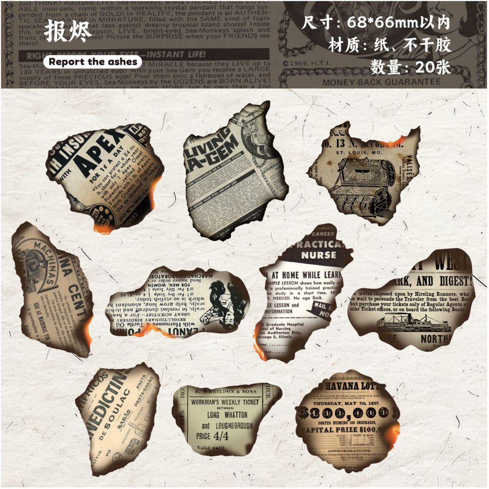 Time Fragments Series Paper Stickers 6 Types image 7