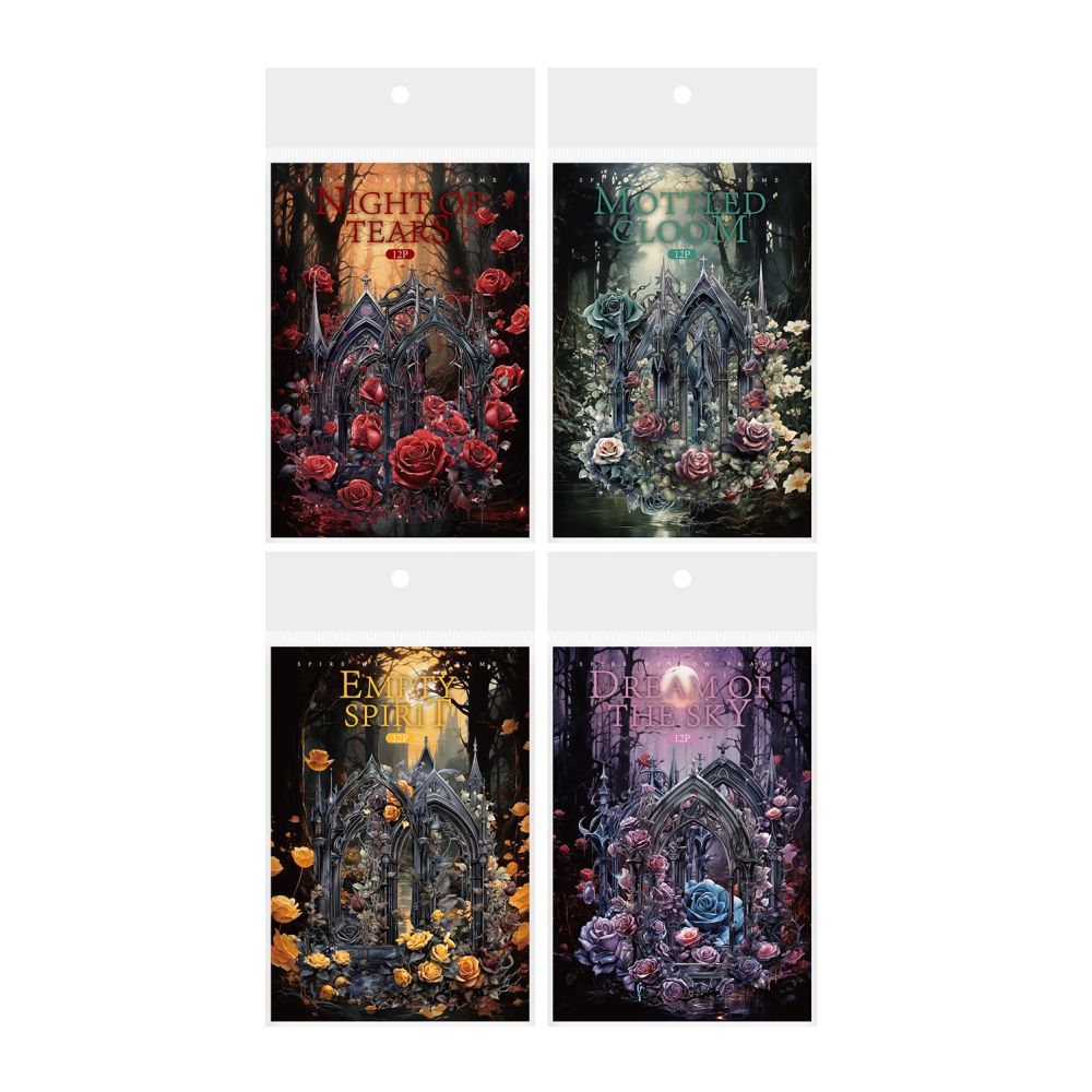 Fore window frame series retro Gothic style PET Stickers 4 options image 5