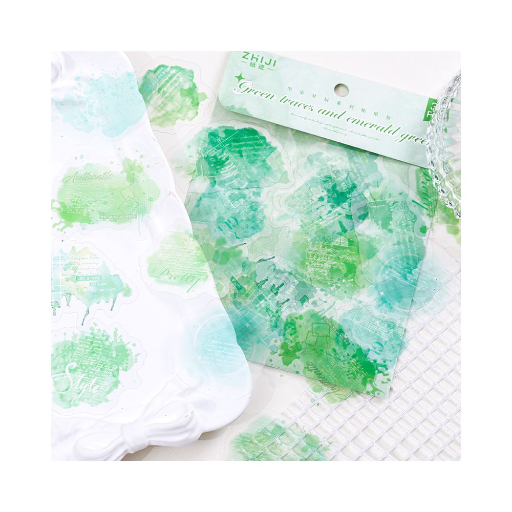 Paper Trace PET White Ink PET Sticker Pack 6 Styles 30 Pcs image 3
