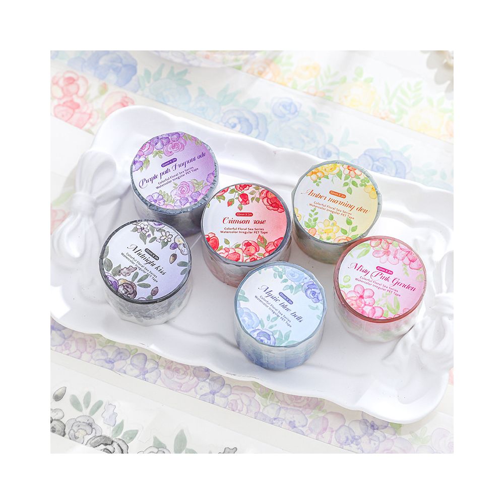Paper Trace Colorful Flower Sea Series PET tape image 3