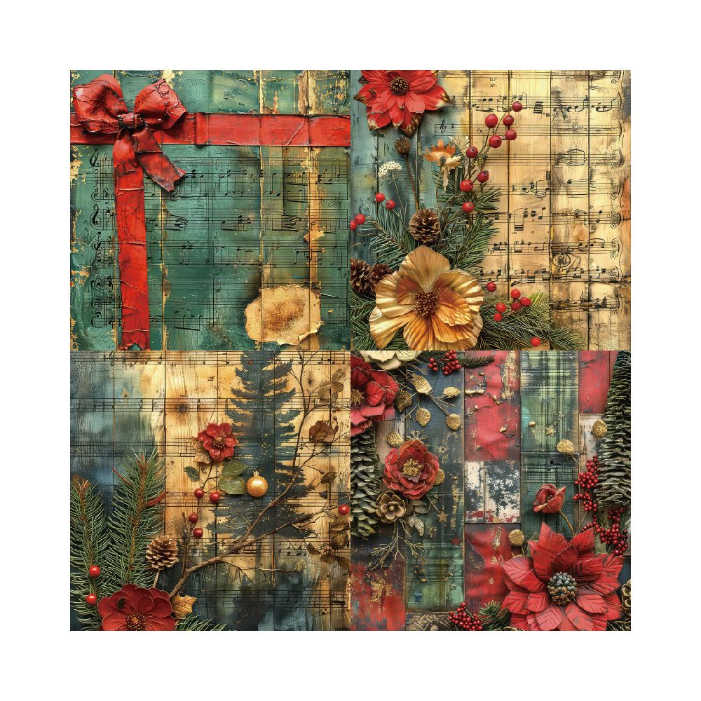 Christmas theme vintage material paper image 4