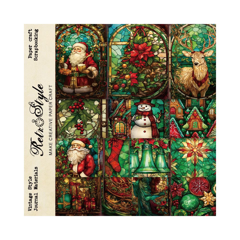 A5 pattern paper 16 sheets Christmas Series Material Paper image 2