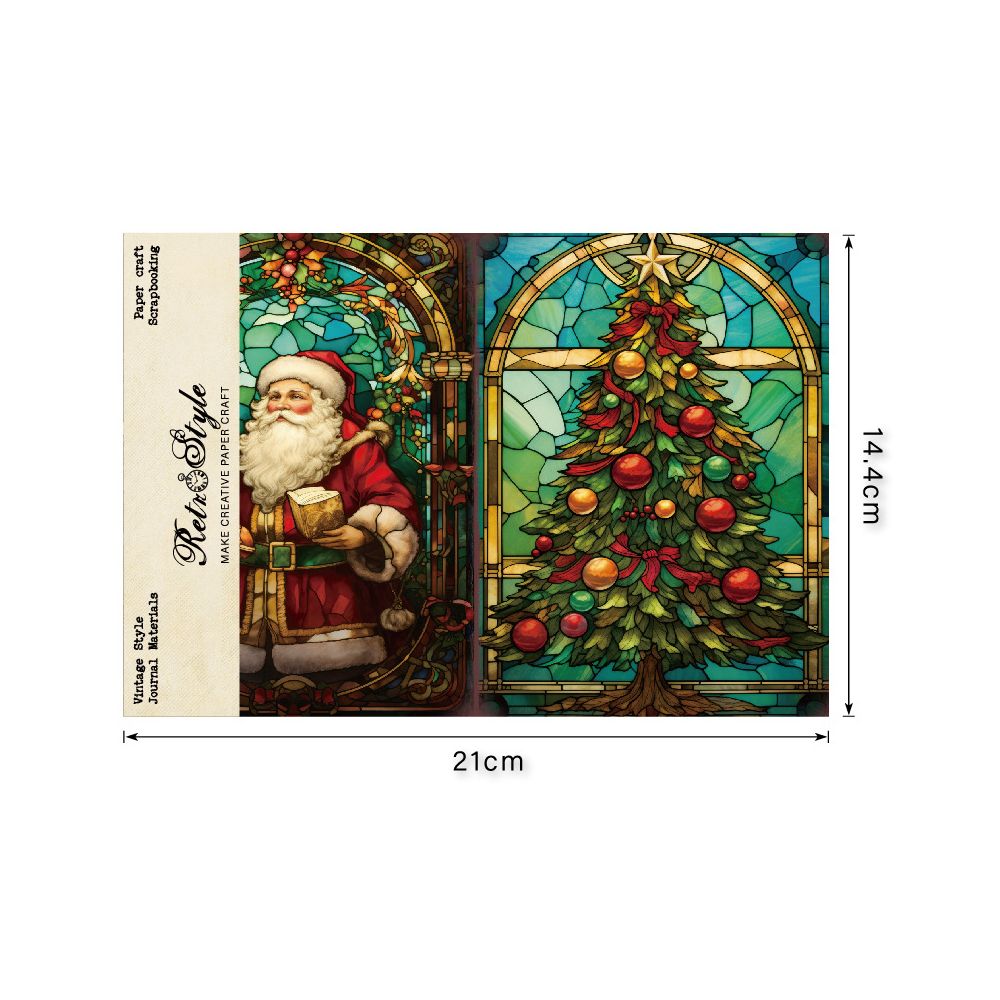 A5 pattern paper 16 sheets Christmas Series Material Paper image 4