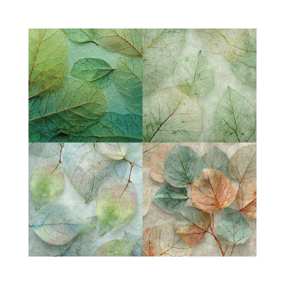 Leaf green nature style material paper image 2
