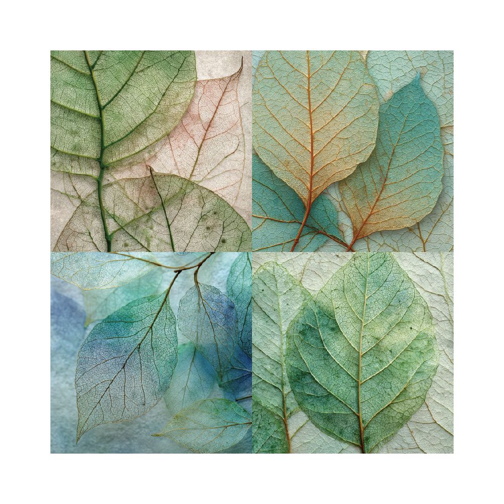 Leaf green nature style material paper image 3