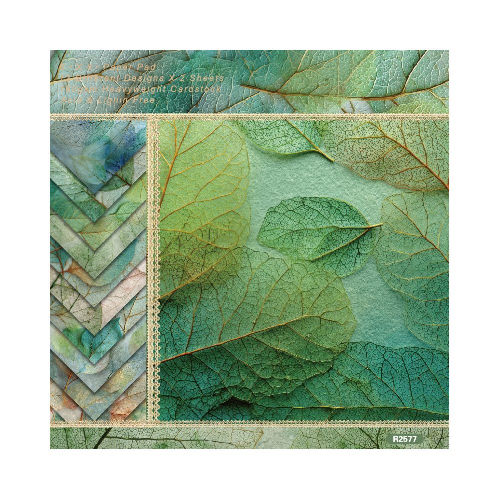 Leaf green nature style material paper image 0