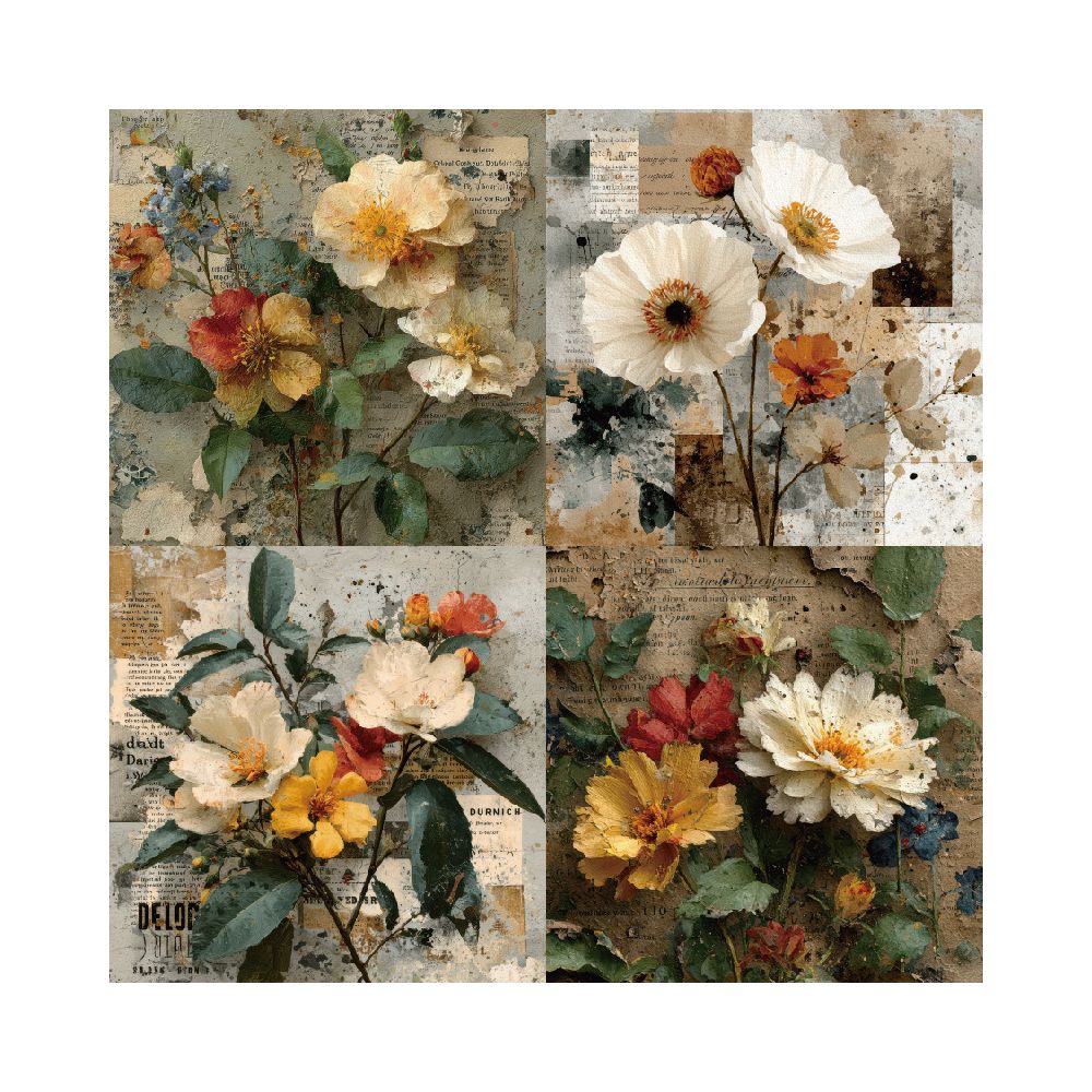 Dark flower aterial paper image 3