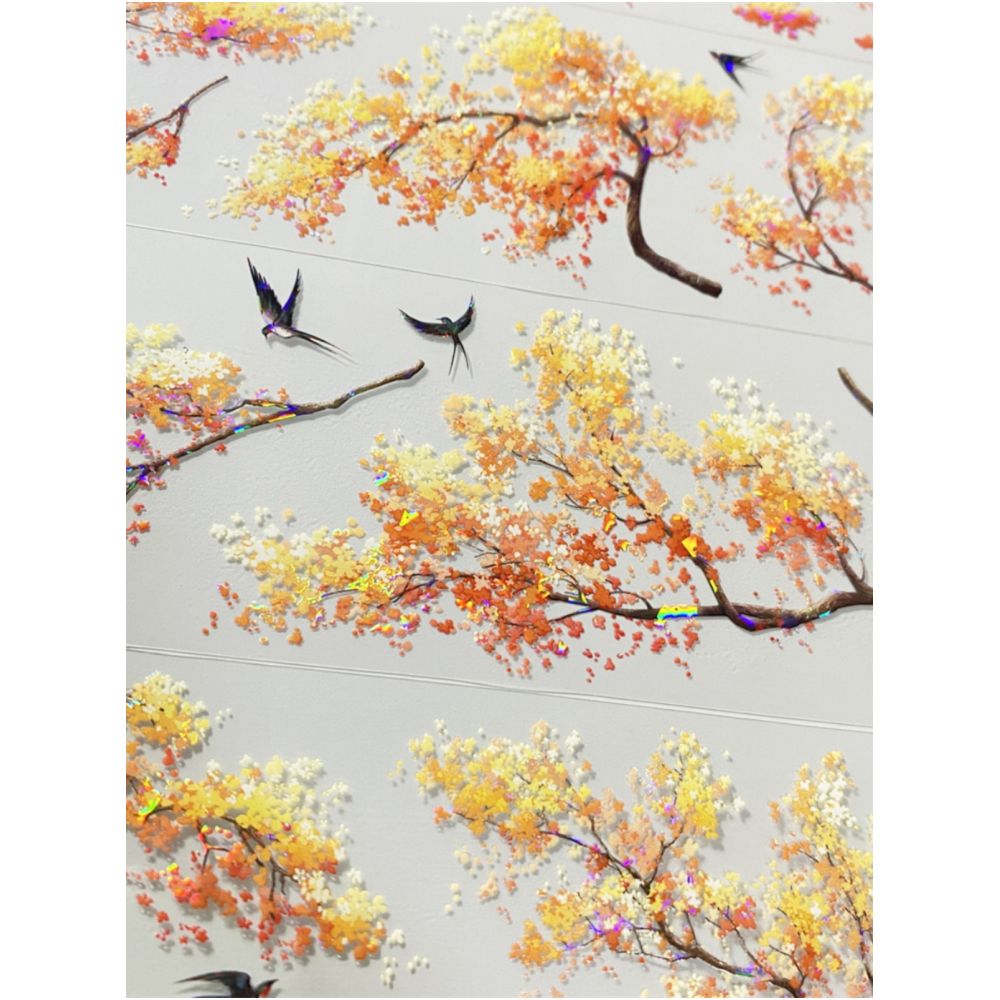 Autumn flowers PET Tape 5 cm 1m image 0