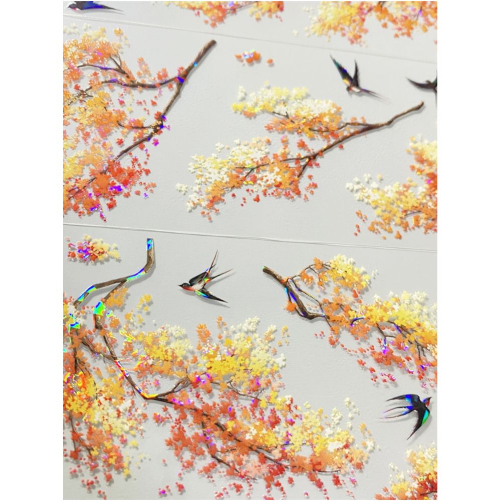 Autumn flowers PET Tape 5 cm 1m image 2