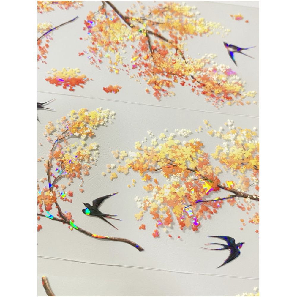 Autumn flowers PET Tape 5 cm 1m image 3
