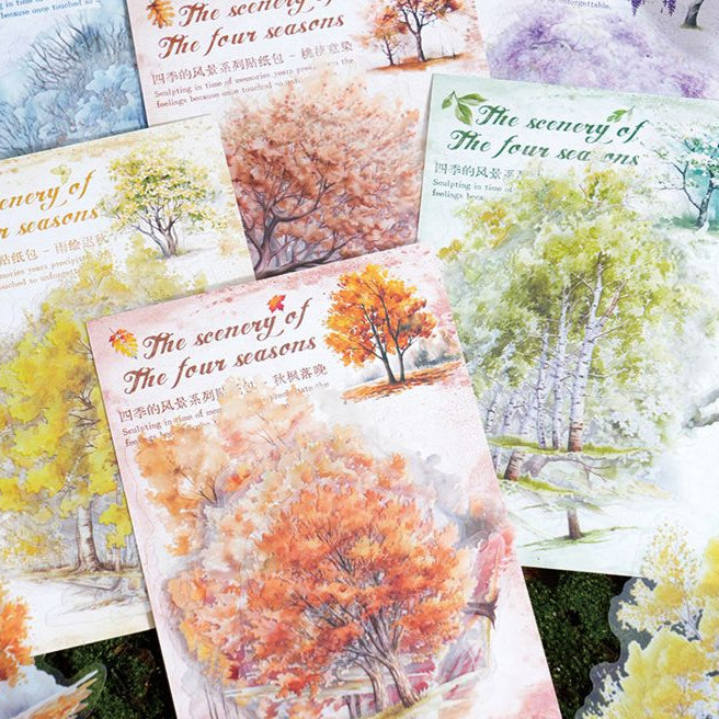 Four Seasons Scenery Series Trees PET Stickers 20 sheets 6 types image 0