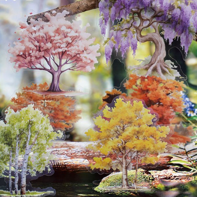 Four Seasons Scenery Series Trees PET Stickers 20 sheets 6 types image 3