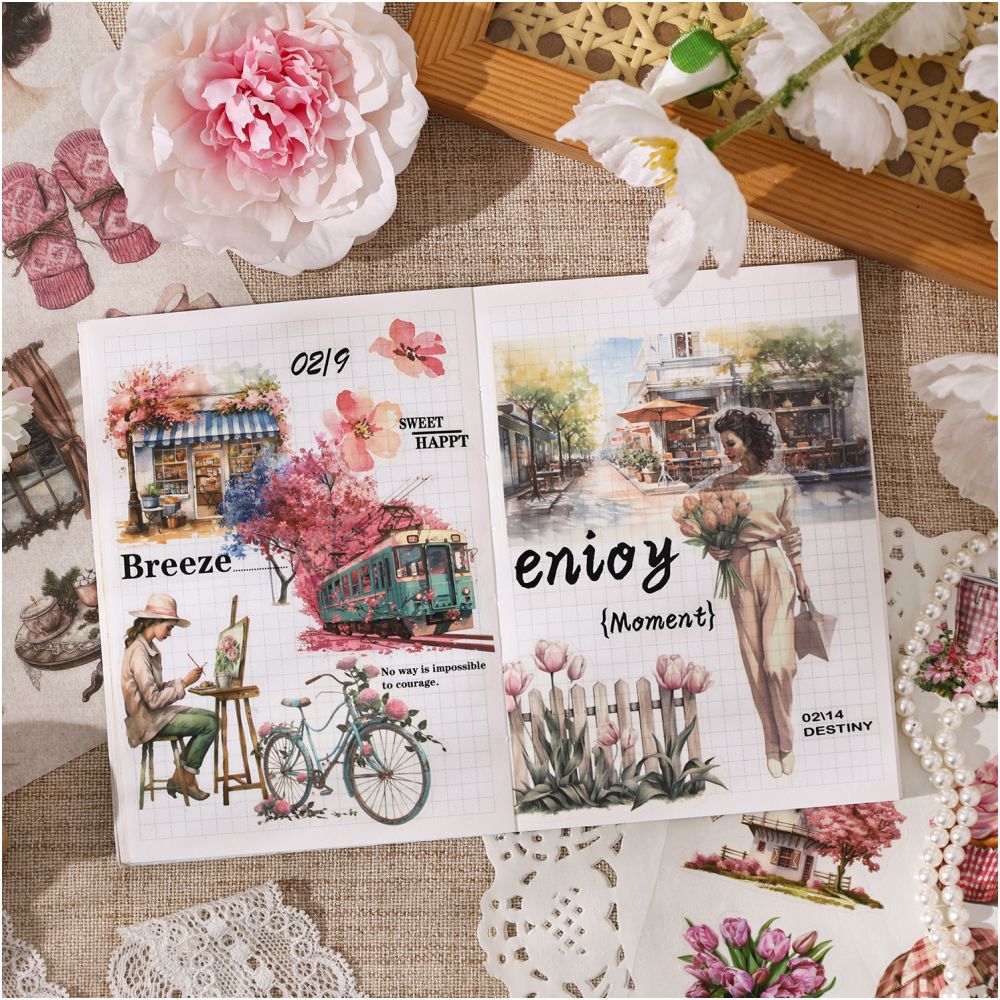 Memories Time Cut Film Sticker Sticker Book 8 Styles 20 Sheets image 1