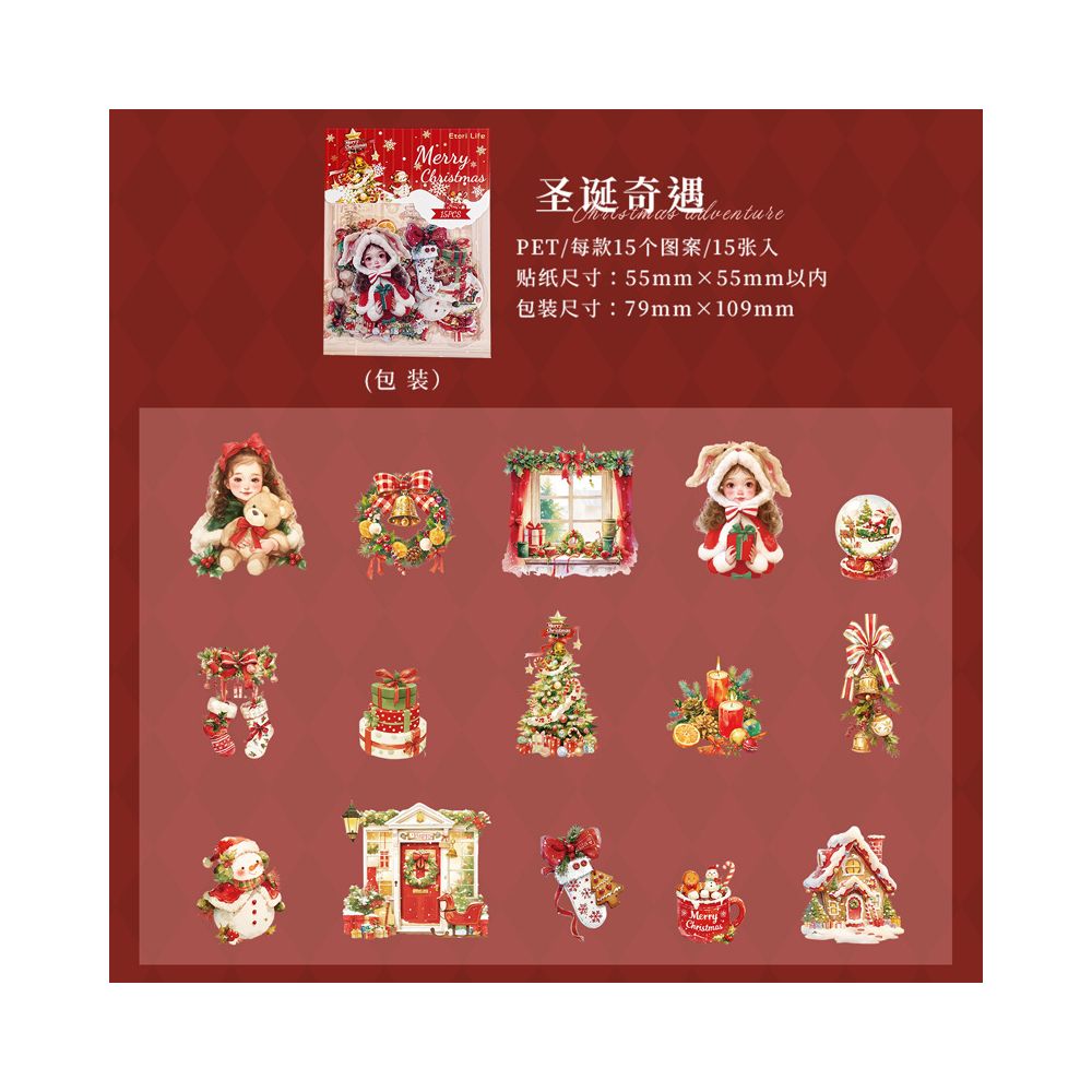 Halloween Christmas New Year Series PET Sticker Pack 4 Options