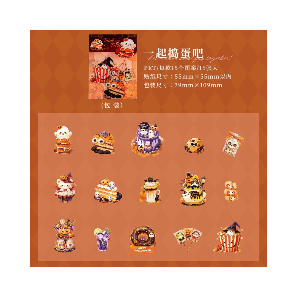 Halloween Christmas New Year Series PET Sticker Pack 4 Options