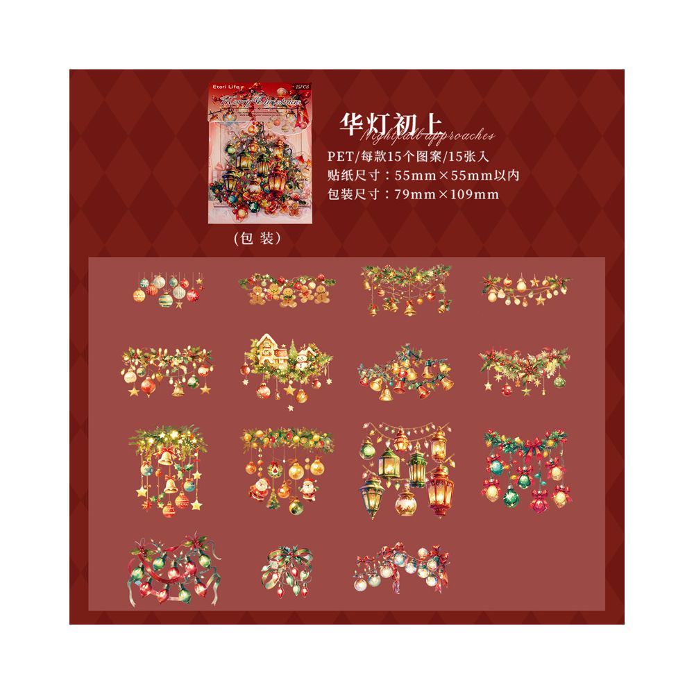 Halloween Christmas New Year Series PET Sticker Pack 4 Options