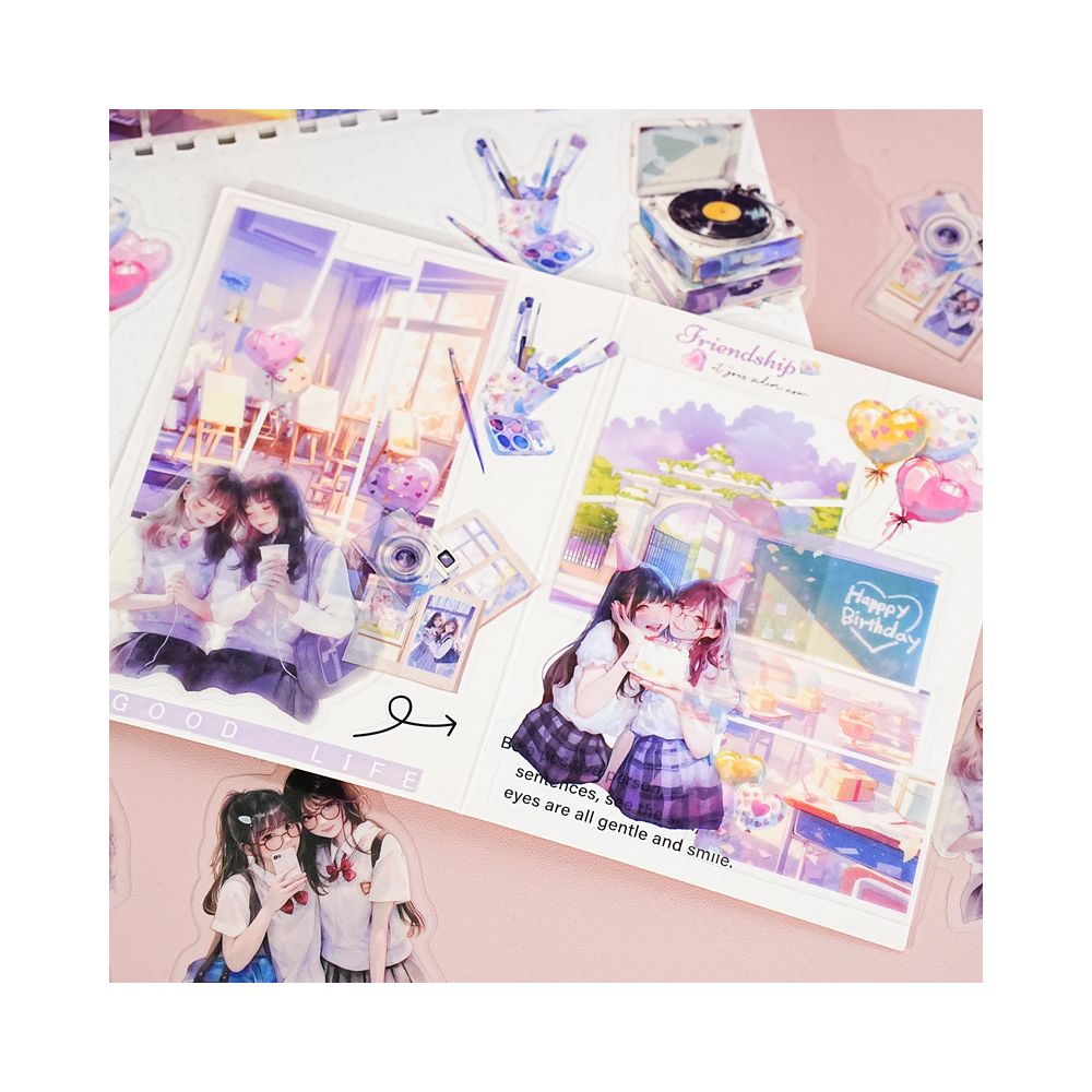 Dream Chasing Character PET Stickers 15 Pcs 6 Styles image 4