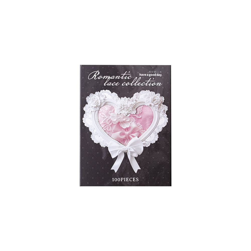 Romantic Lace Collection Lace Theme Paper Sticker Set 100 Sheets image 5