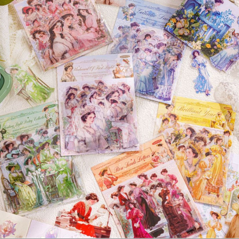Holiday Series Character PET Stickers 6 Types 40 Pcs image 1