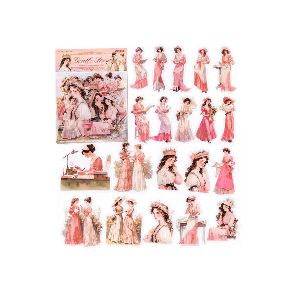 Holiday Series Character PET Stickers 6 Types 40 Pcs image 6