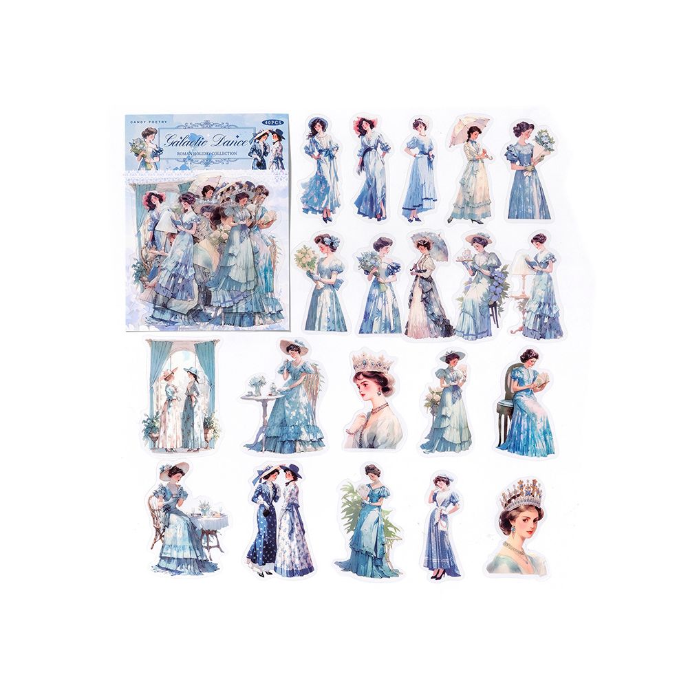 Holiday Series Character PET Stickers 6 Types 40 Pcs image 8
