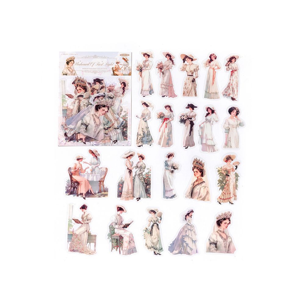 Holiday Series Character PET Stickers 6 Types 40 Pcs image 16