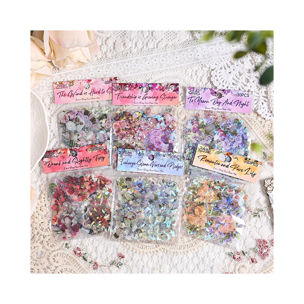 Love series Retro decoration stickers 6 types 30 Pcs image 1